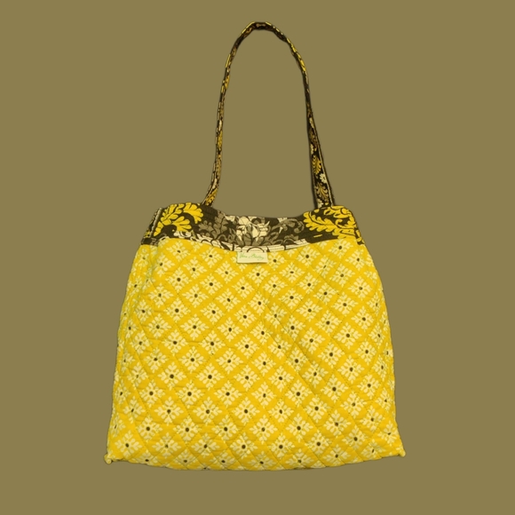 VERA BRADLEY Quilted Multicolor Pattern Magnetic Closure Tote Bag - Picture 6 of 10